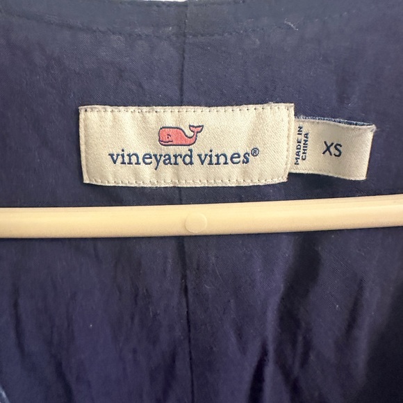 Vineyard Vines Midi Navy Dot Wrap Dress - Picture 6 of 6